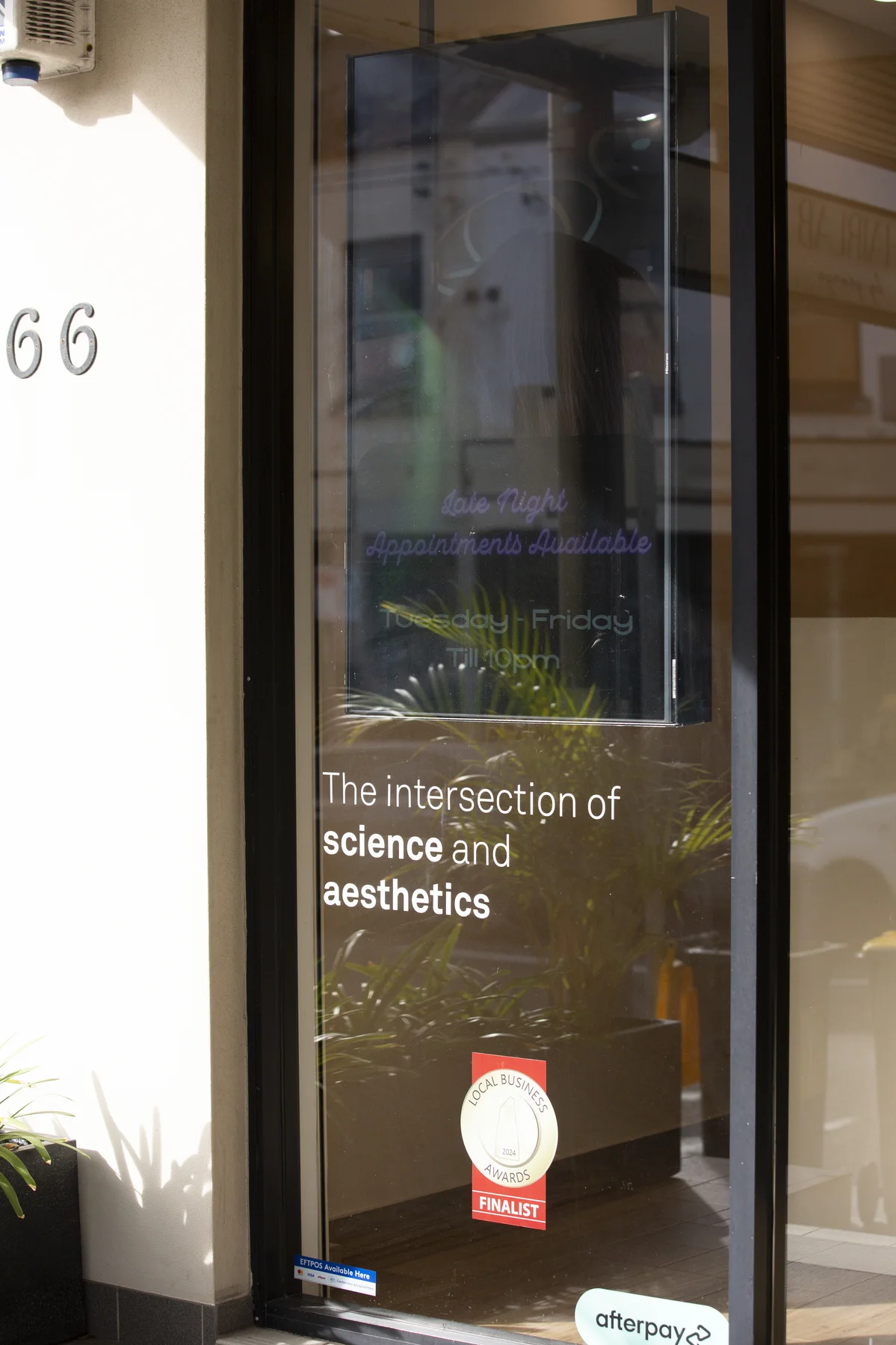 h.AIRLAB by George salon entrance at 66 Darling Street